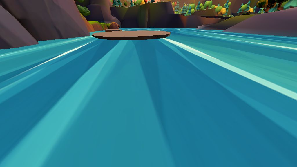 In the water.